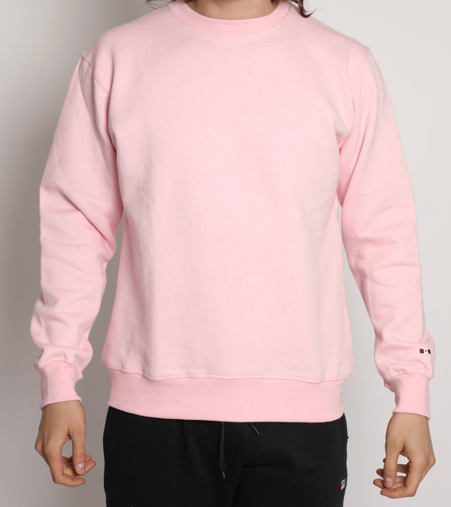 Essential crew neck SweatShirt - fashcolony – Pink